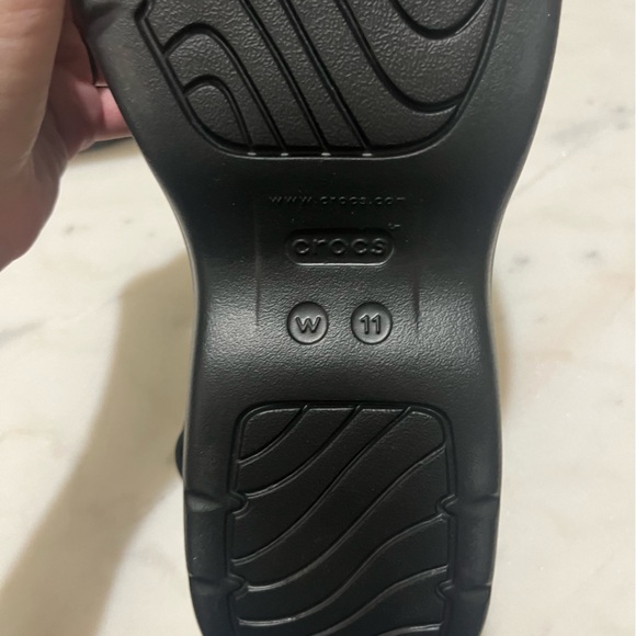 CROCS Skyline Platform Sandal - Black NWOT - Picture 6 of 6